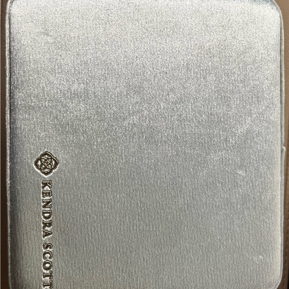 Kendra Scott Silver light blue velvet  Jewelry Box